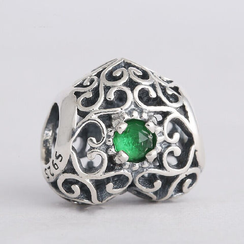 Green Heart Pendant Charm