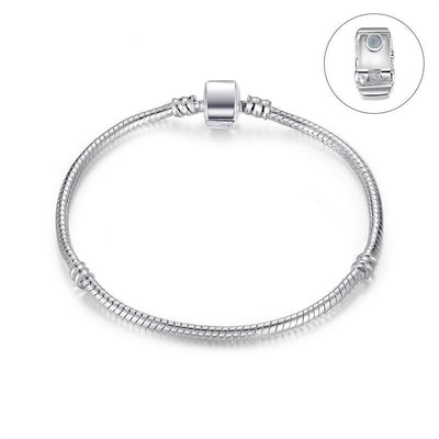 Silver Snake Chain Magnet Clasp
