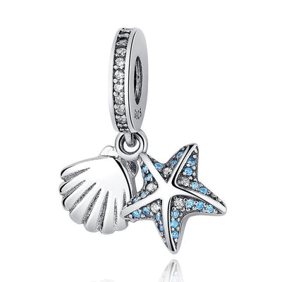 Tropical Starfish & Sea Shell Pendant Charms
