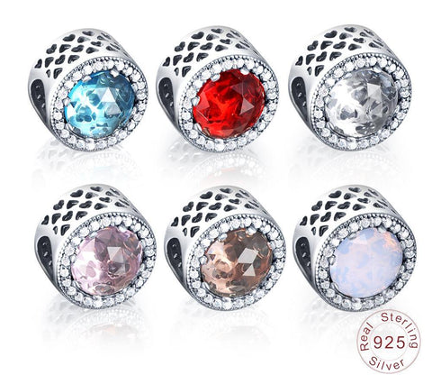Sterling Silver Radiant Charm Beads