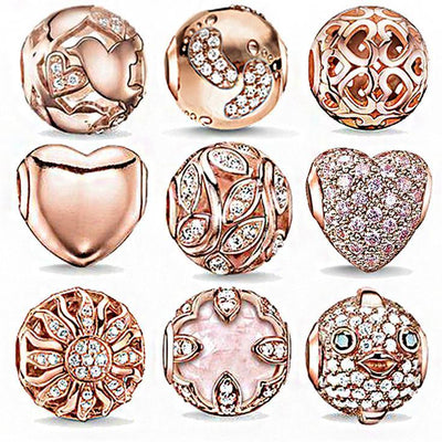 Rose Gold Crystal Beads