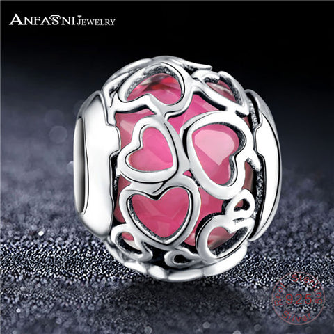 Sterling Silver Love Heart Shape Charm