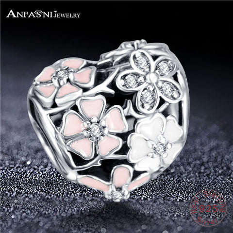 Sterling Silver Love Heart Shape Charm