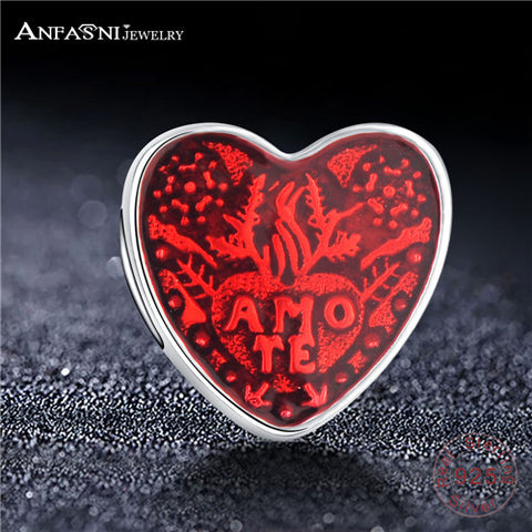 Sterling Silver Love Heart Shape Charm