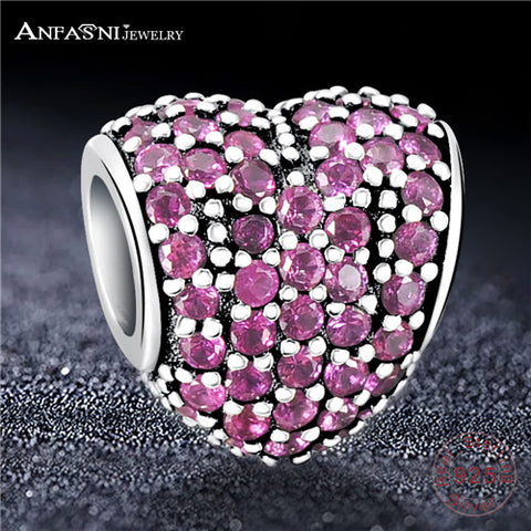 Sterling Silver Love Heart Shape Charm