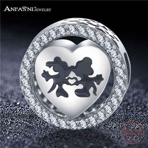 Sterling Silver Love Heart Shape Charm