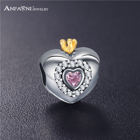 Sterling Silver Love Heart Shape Charm