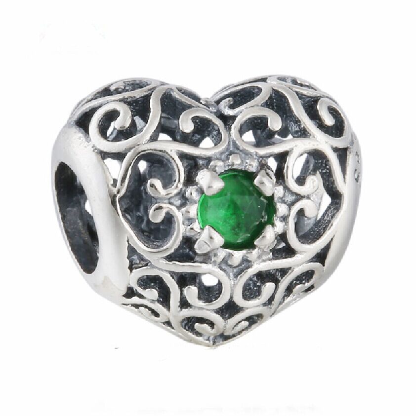 Green Heart Pendant Charm