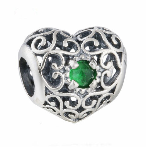 Green Heart Pendant Charm